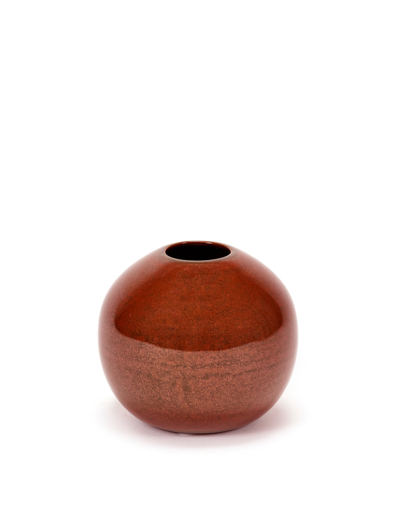 Ball Vase S Rust Terres De Rêves