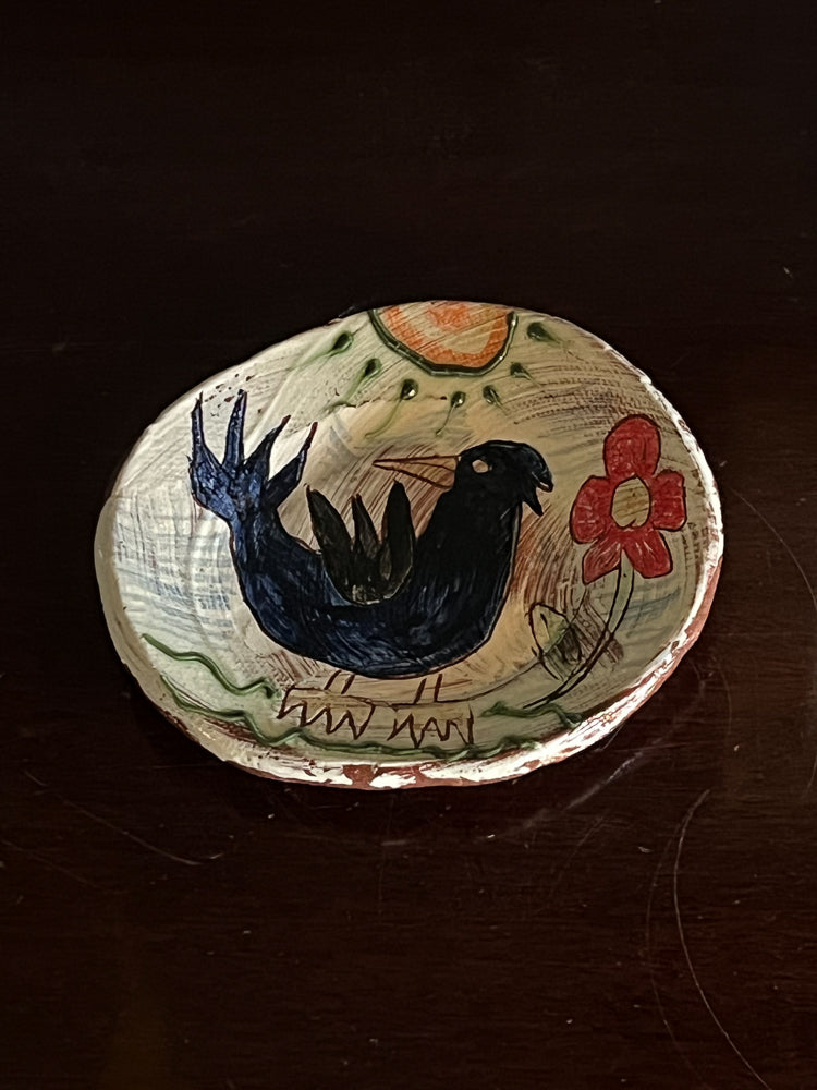 Crow in Sun Small  Plate