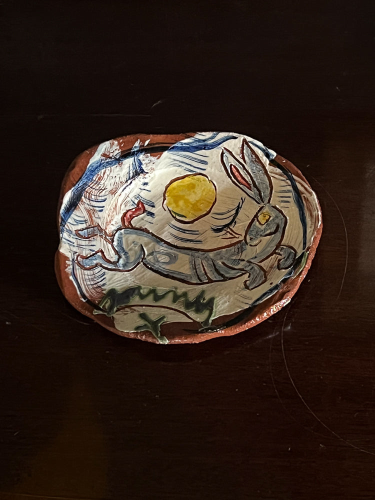Running Hare Two Small  Plate