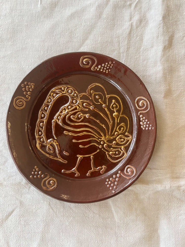 Vintage Peacock Side Plate Two