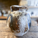 Cobalt Painterly Vase with Torn Rim