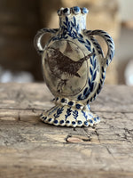 Blue Tit and Wren Vase