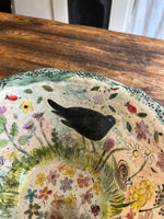 Bertie Blackbird and Two Sparrows Bowl