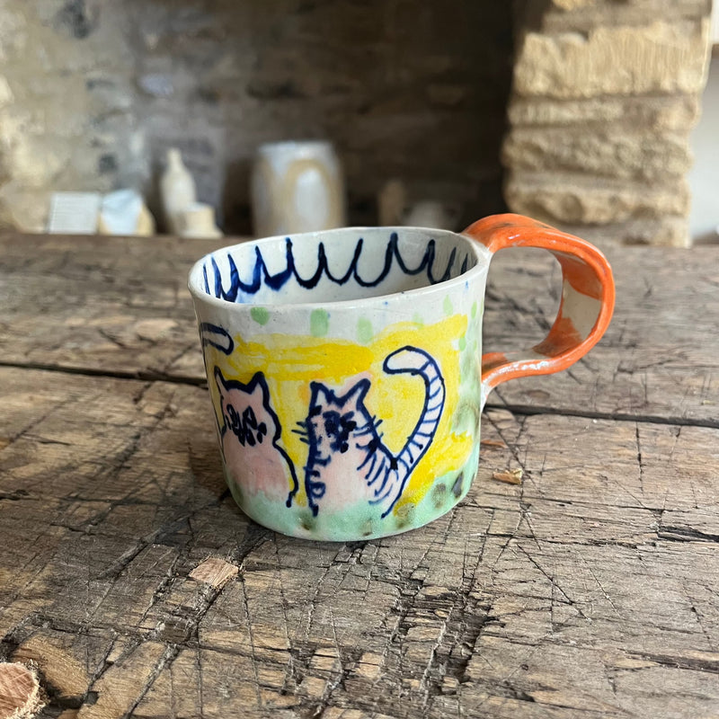 Porcelain Cat Mug