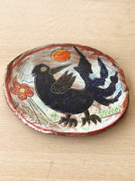 Crow and Flower Plate