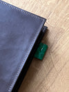 Leather Journal Cover Brown/Emerald