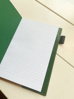 Leather Journal Cover Emerald/Black